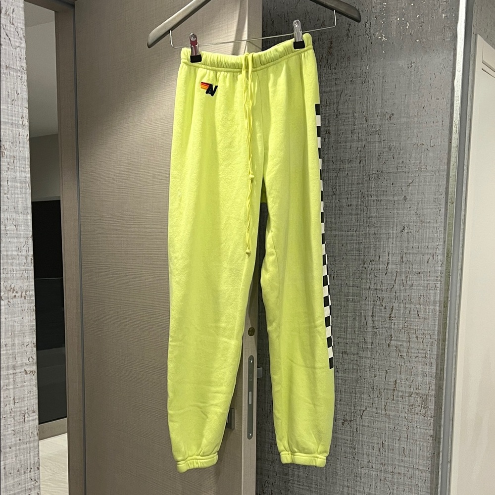 Aviator Nation Vibrant Yellow Sweatpants and Sweatshirt!